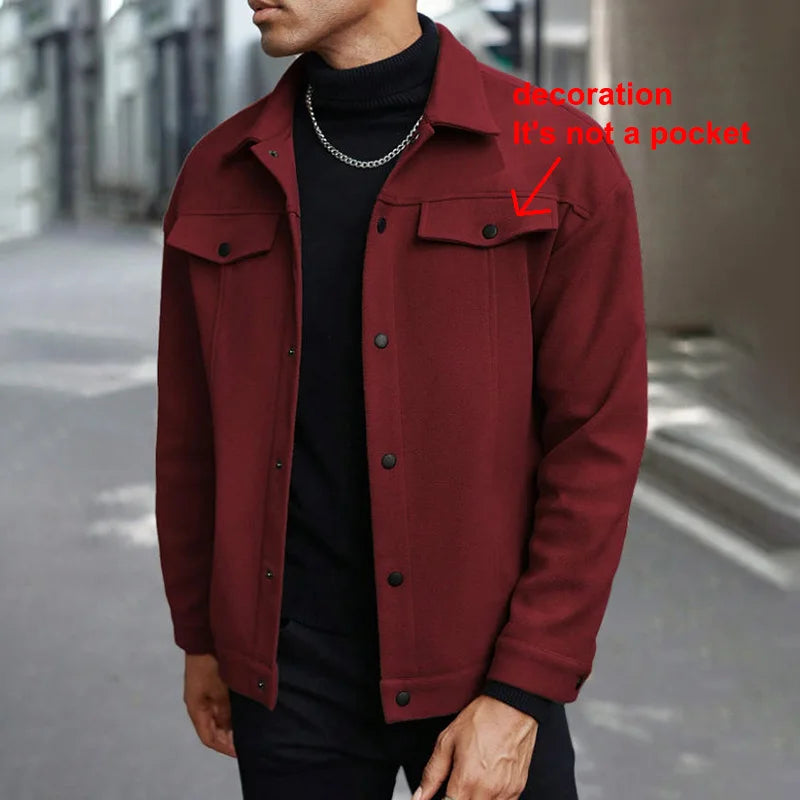Men’s Polyester Brushed Short Jacket