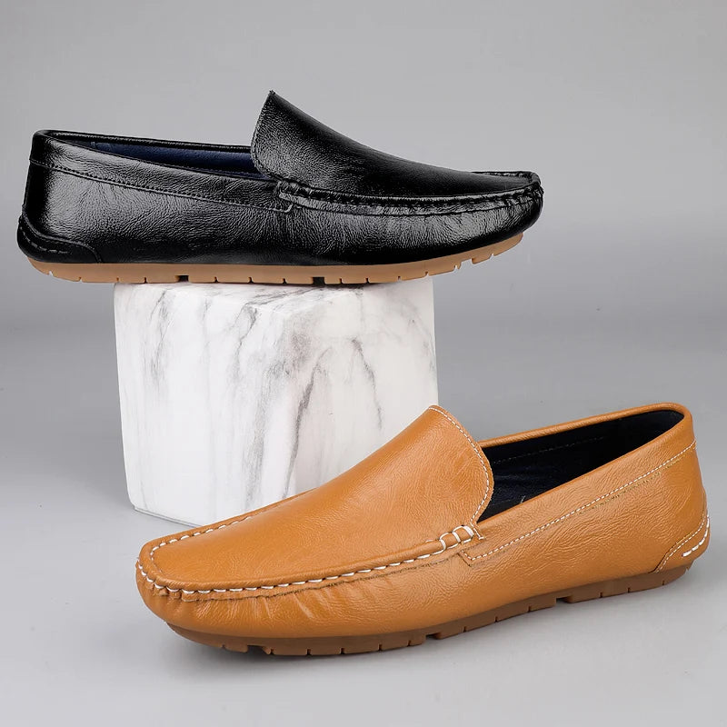 Genuine Leather Men Loafers Slip-On Formal Shoes