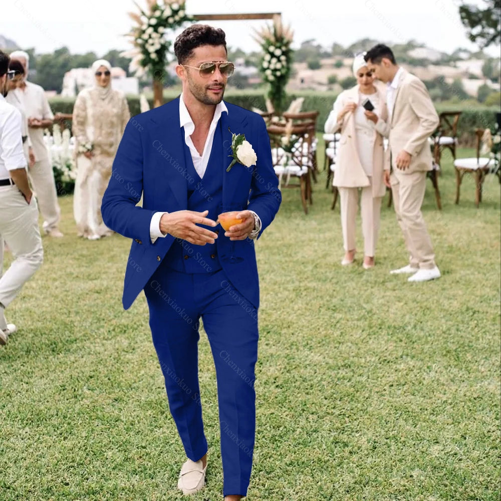 Summer Linen Men’s 3-Piece Suit