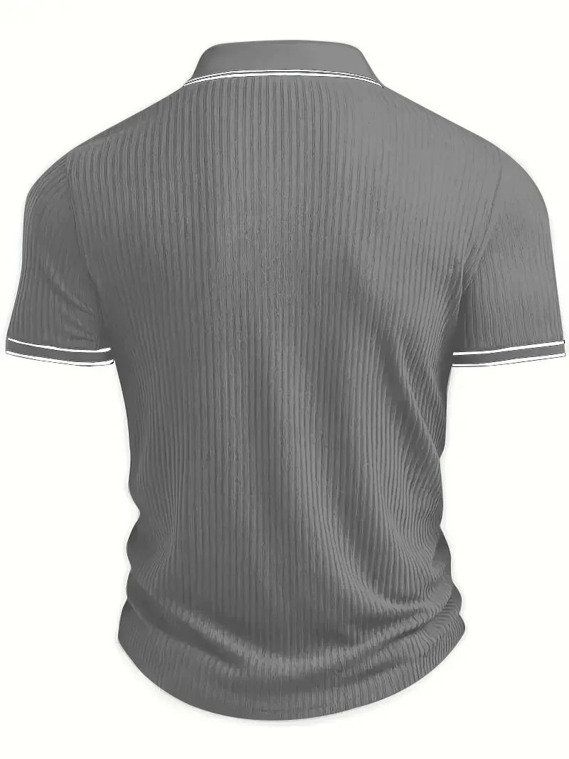 Men’s Solid Color Short Sleeve Shirt