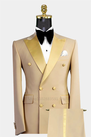 Double Breasted Slim Fit Weddings Suit