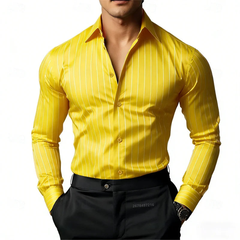 Men’s Striped Long Sleeve Shirt