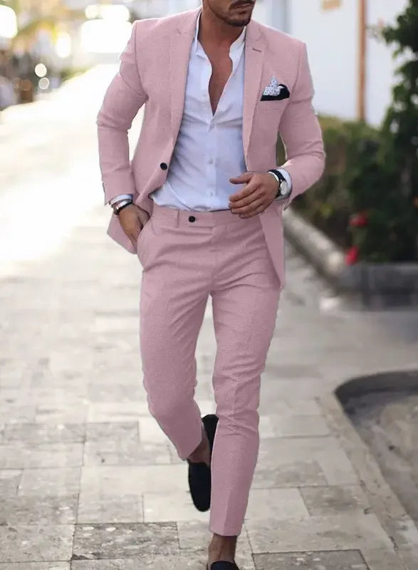 2-Piece Solid Wedding Men’s Suit