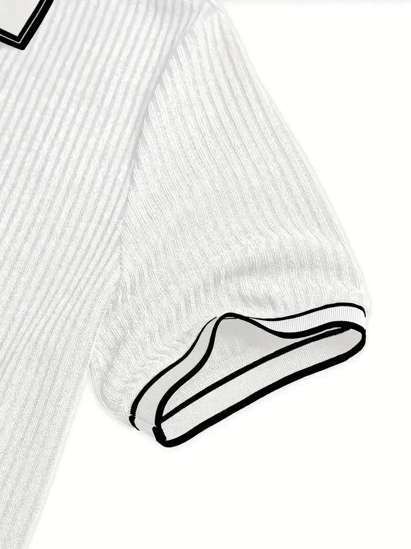 Men’s Solid Color Short Sleeve Shirt