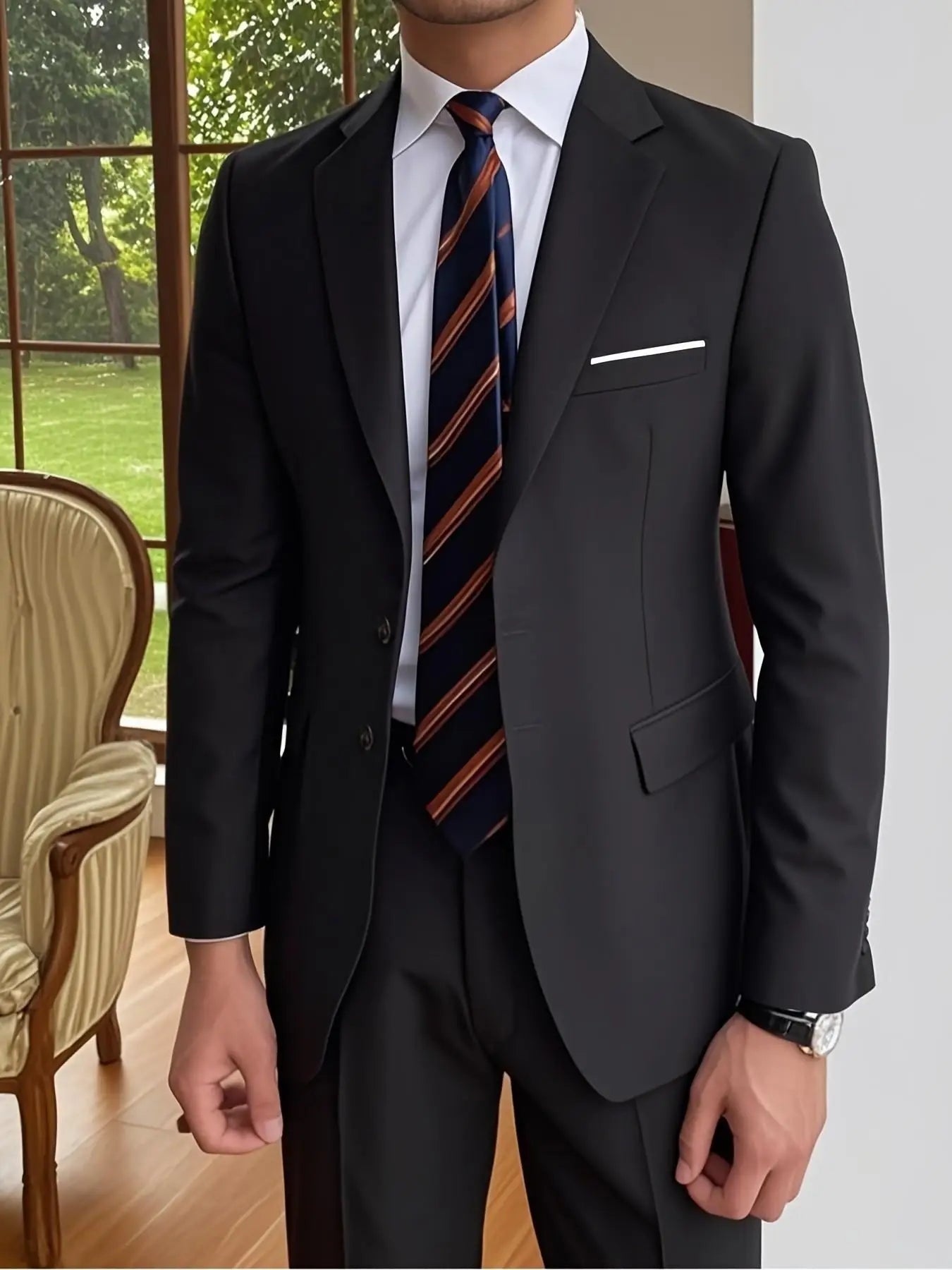 Elegant Men’s Slim Fit Suit Set