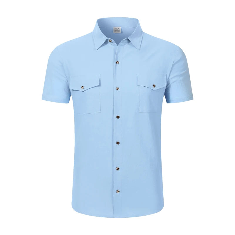 Men’s Linen Casual Short Sleeve Shirt