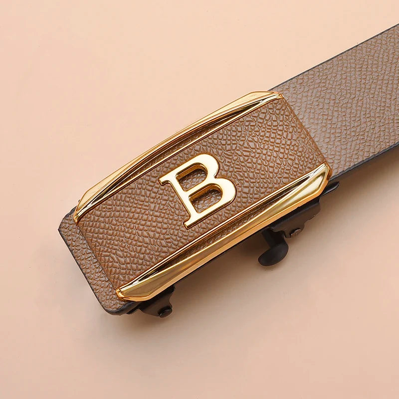 Men Adjustable Toothless Buckle Belt