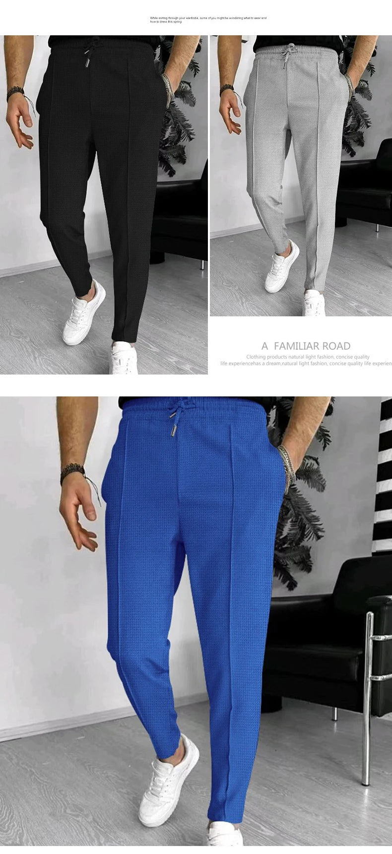 Slim Fit Casual Sports Jogger with Drawstring & Pockets