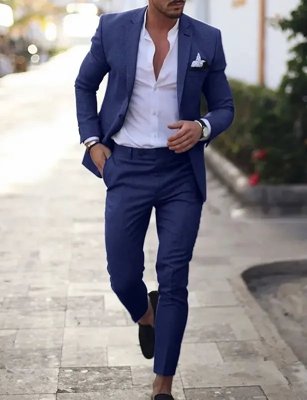 2-Piece Solid Wedding Men’s Suit