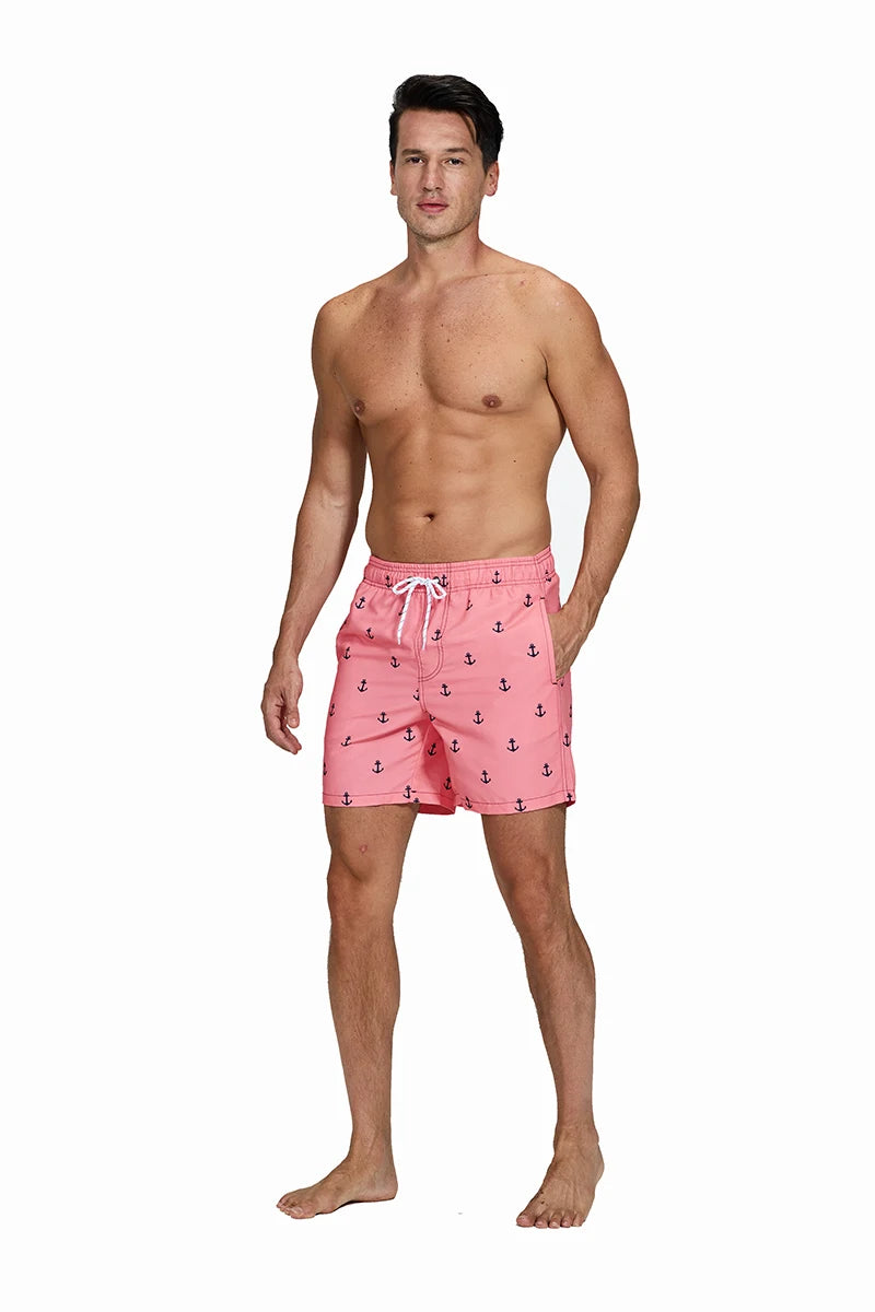 Quick-Dry Polyester Board Shorts with Mesh Lining