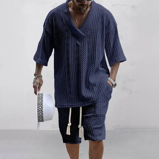 Men’s Spring & Summer Knitted Shorts Set