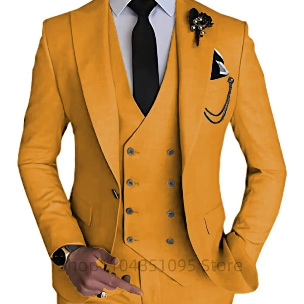 Men’s 3-Piece Slim Fit Wedding Suit