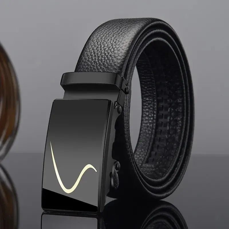 Luxury Metal Buckle PU Leather Belt