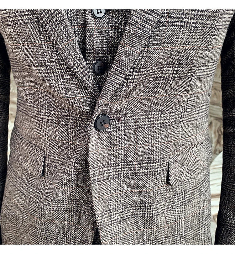Men Slim Fit Business Suit 2 Piece Boutique Formal Suit